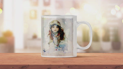 Personalisierte Tasse mit Namen und Mädchen Motiv | Bedruckte Tasse aus Keramik