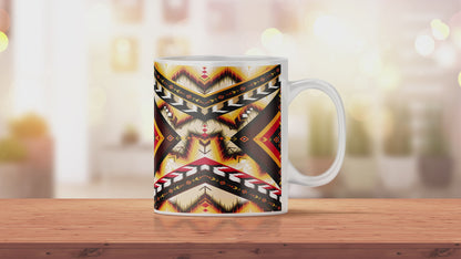 Bedruckte Kaffeetasse Ethno Style | Keramiktasse
