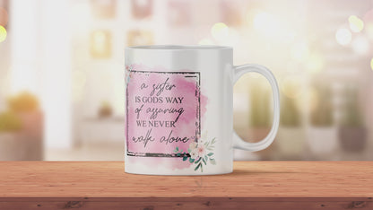 Personalisierte Kaffeetasse für die beste Schwester | Bedruckte Tasse mit Namen und Spruch