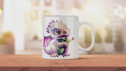 Personalisierte Kaffeetasse mit Name und Drachen Motiv | Tasse aus Keramik