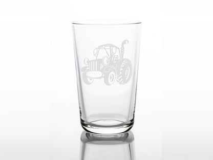Personalisiertes Kinderglas mit Namen und Traktor | Trinkglas mit Gravur - Prami's