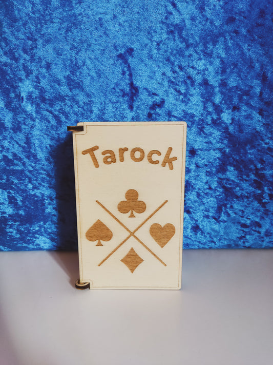 Elegante Tarock-Karten Aufbewahrungsbox aus Holz