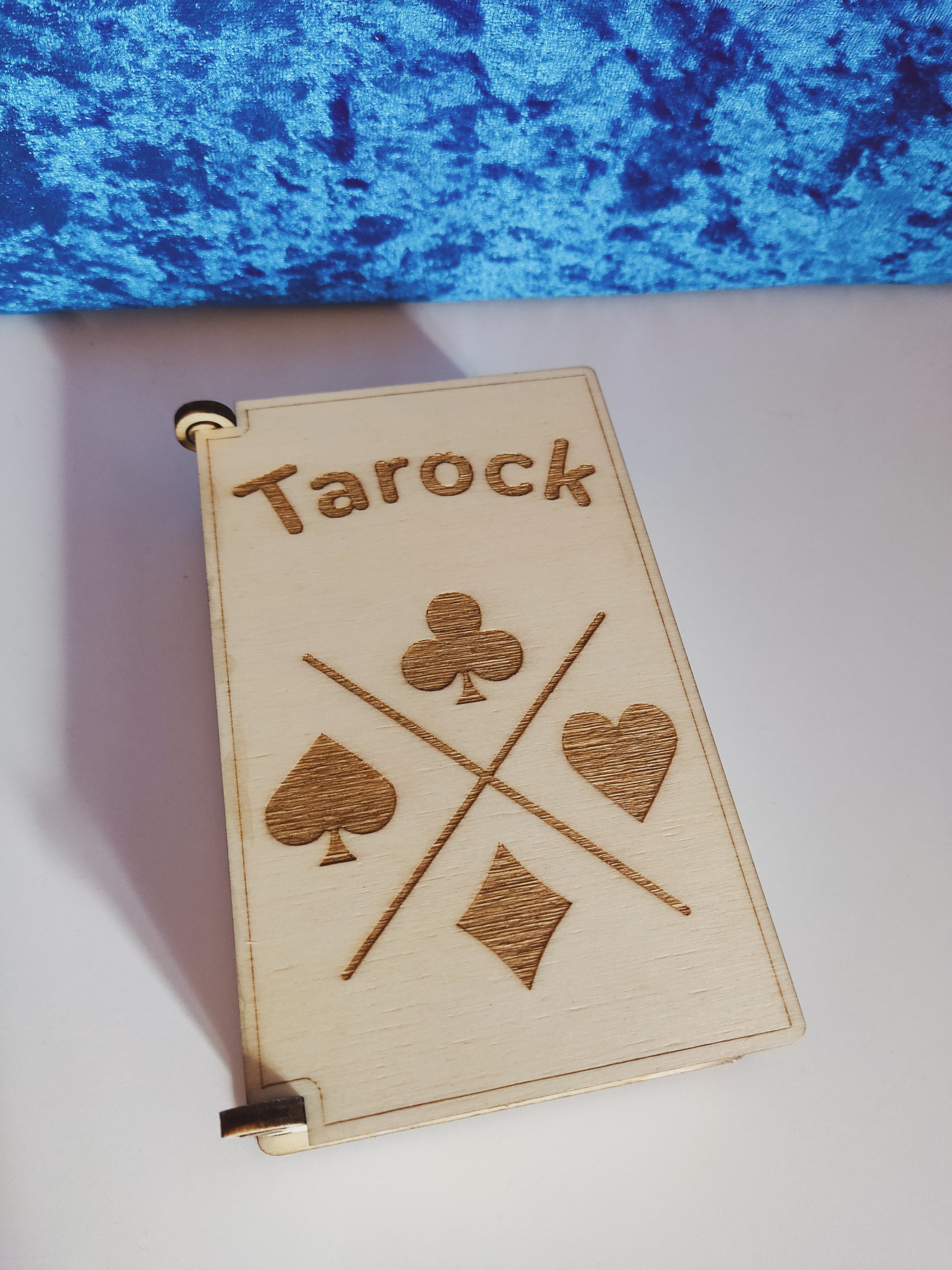 Elegante Tarock-Karten Aufbewahrungsbox aus Holz