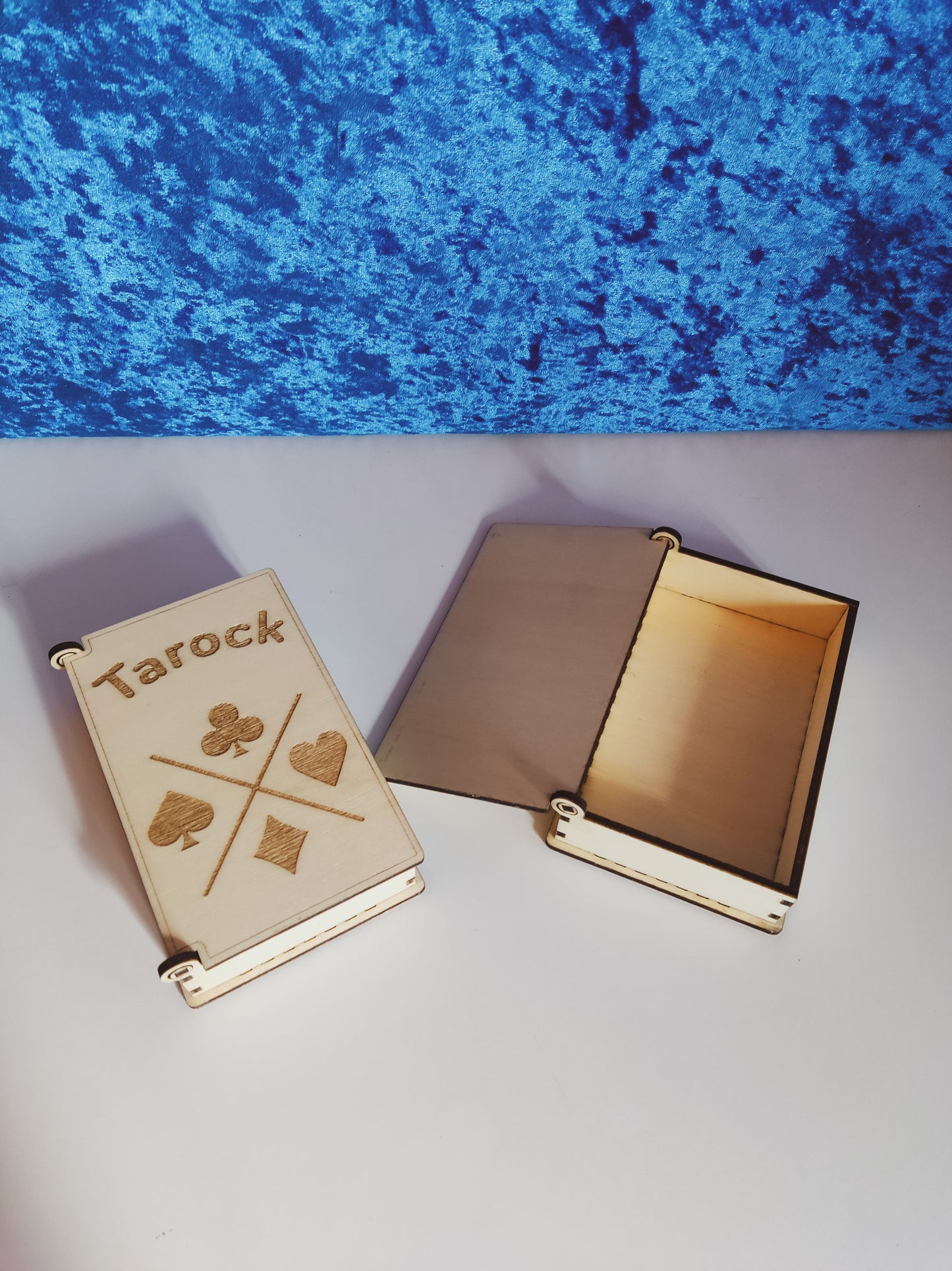 Elegante Tarock-Karten Aufbewahrungsbox aus Holz