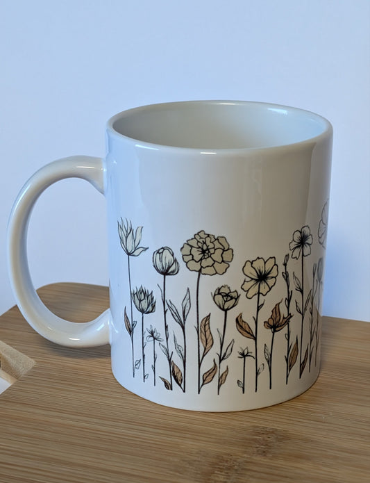 Bedruckte Kaffeetasse Wildblumen