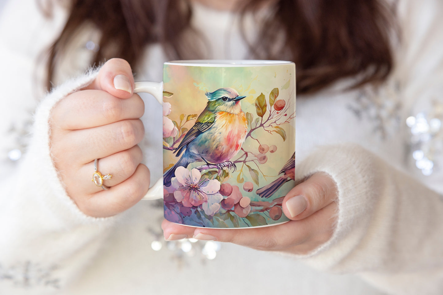 Personalisierte Kaffeetasse Vögel | Tasse mit Wunschnamen