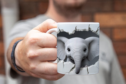 Süße Elefanten Tasse aus Keramik | Bedruckte Kaffeetasse für den Morgenkaffee