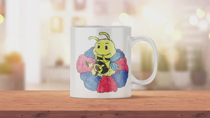 Kindertasse mit Namen "Biene" | Personalisierte Keramiktasse