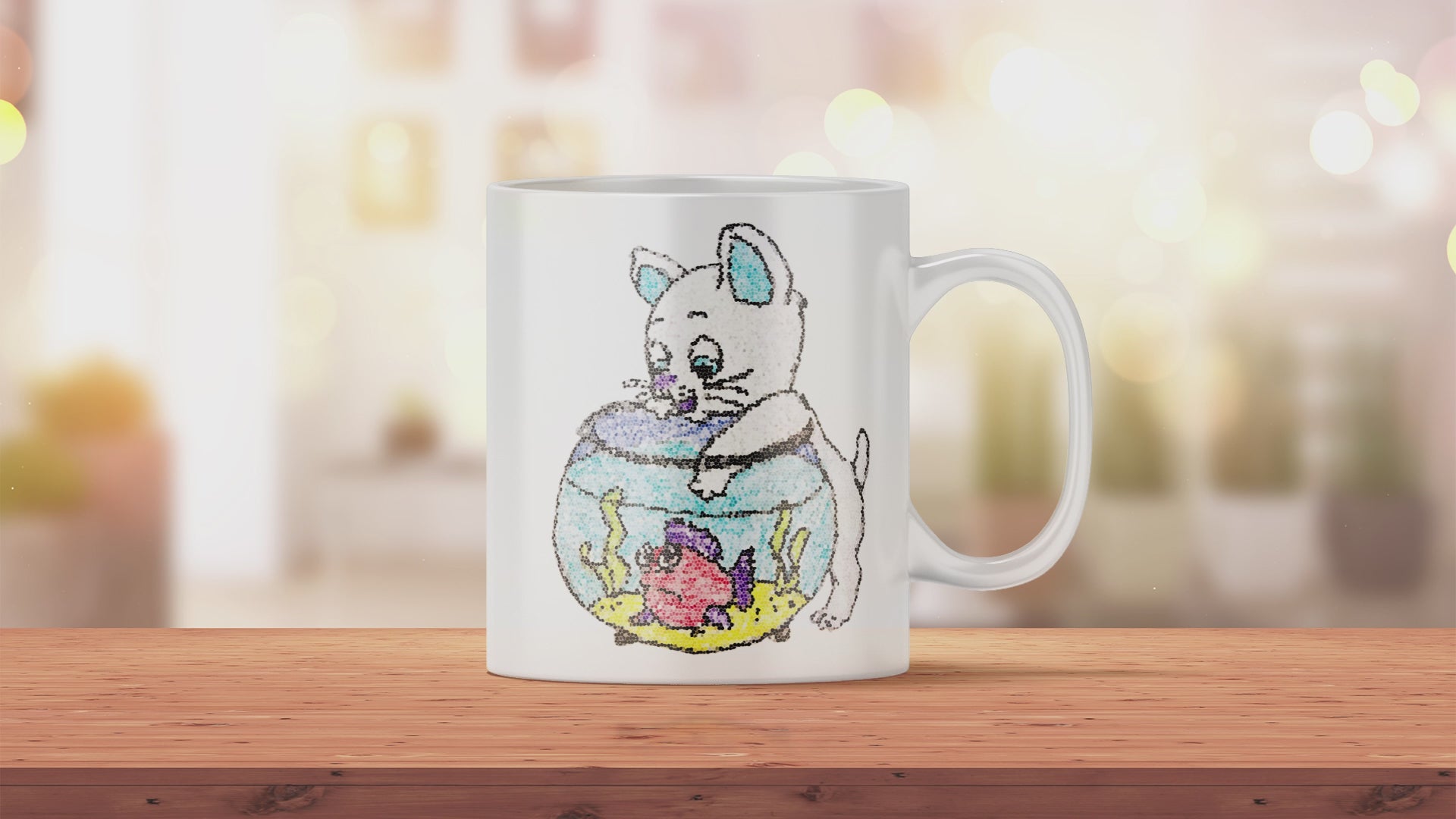 Kindertasse mit Namen und Katze | Personalisierte Tasse für Kinder