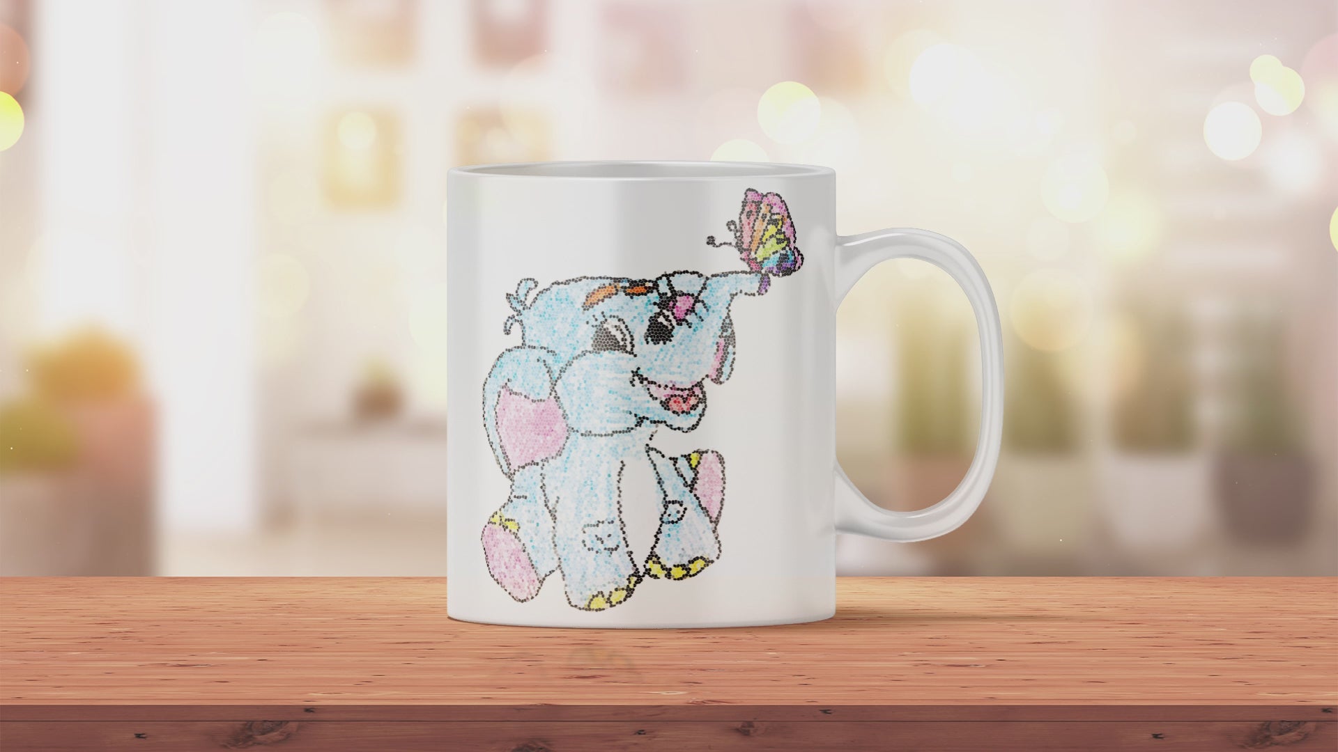 Kindertasse mit Namen und Elefant | Personalisierte Tasse für Kinder