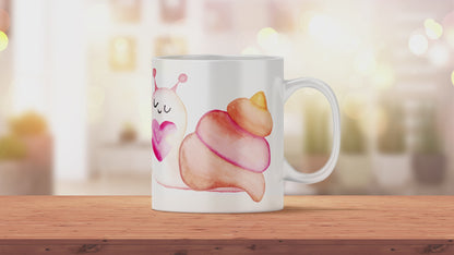 Personalisierte Kaffeetasse mit Schnecke und Name | Bedruckte Tasse aus Keramik