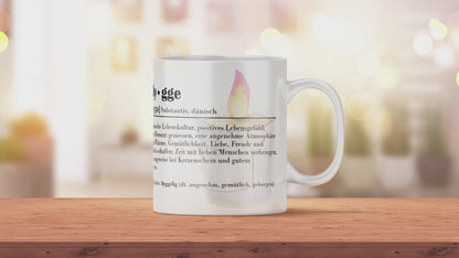 Personalisierte Hygge Kaffeetasse mit Namen und Definiton | Bedruckte Tasse aus Keramik
