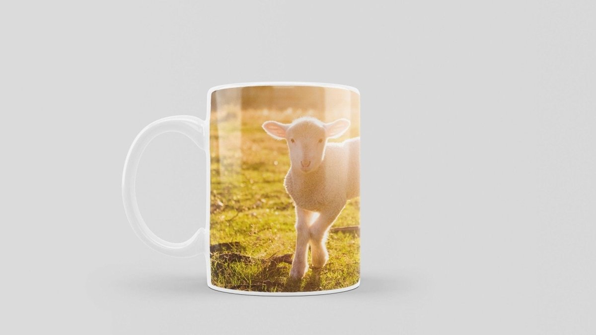 Bedruckte Kaffeetasse Fuchs und Lamm | Tasse aus Keramik - Prami's