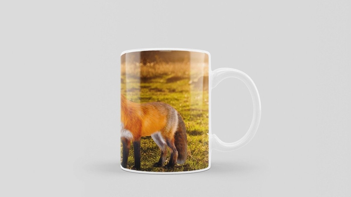 Bedruckte Kaffeetasse Fuchs und Lamm | Tasse aus Keramik - Prami's