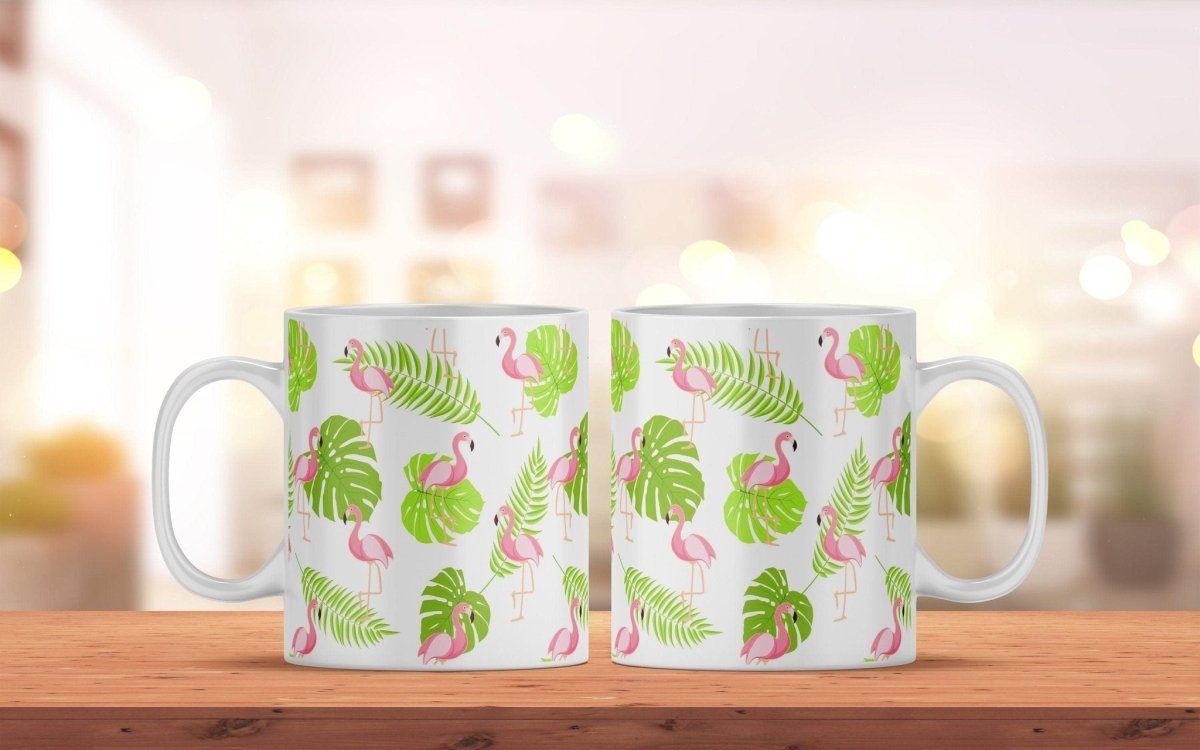 Bedruckte Kaffeetasse mit Flamingo Motiv | Tasse aus Keramik - Prami's