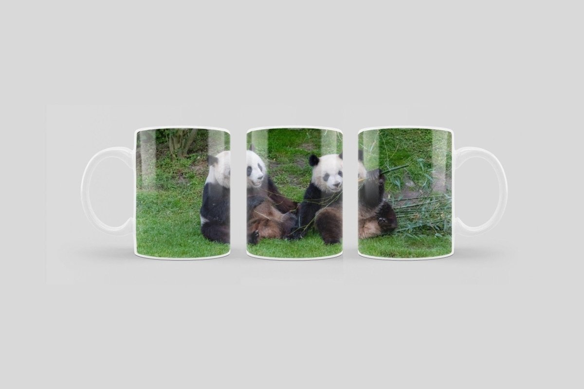 Bedruckte Kaffeetasse mit Panda Motiv | Tasse aus Keramik - Prami's