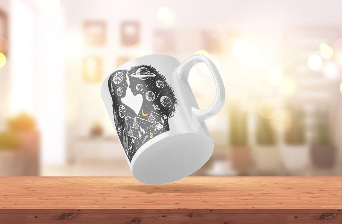 Bedruckte Kaffeetasse mit Pärchen Motiv | Tasse aus Keramik - Prami's