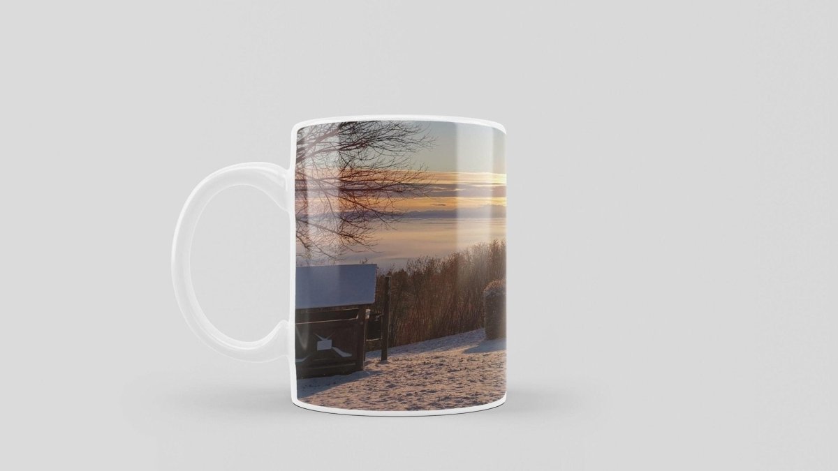 Bedruckte Kaffeetasse mit tollem Pferde Motiv & Schneelandschaft | Tasse aus Keramik - Prami's