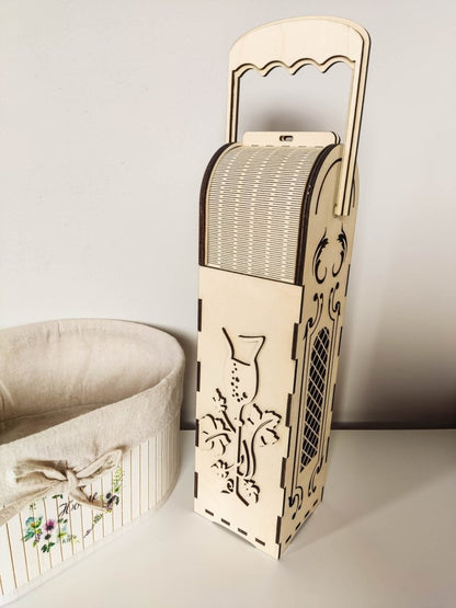 Einzigartige Weinflaschen-Box aus Holz: Geschenkverpackung für Weinliebhaber - Prami's