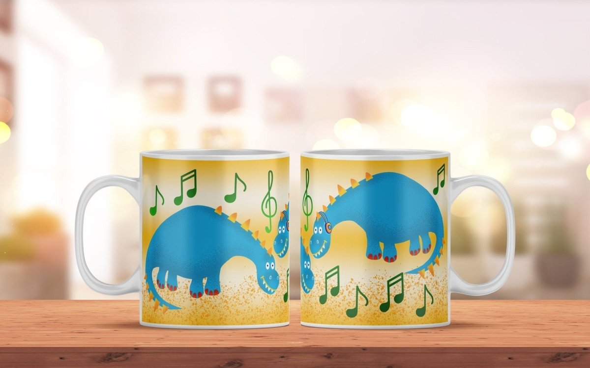 Kindertasse mit Dinosaurier | Bedruckte Tasse für Kinder - Prami's