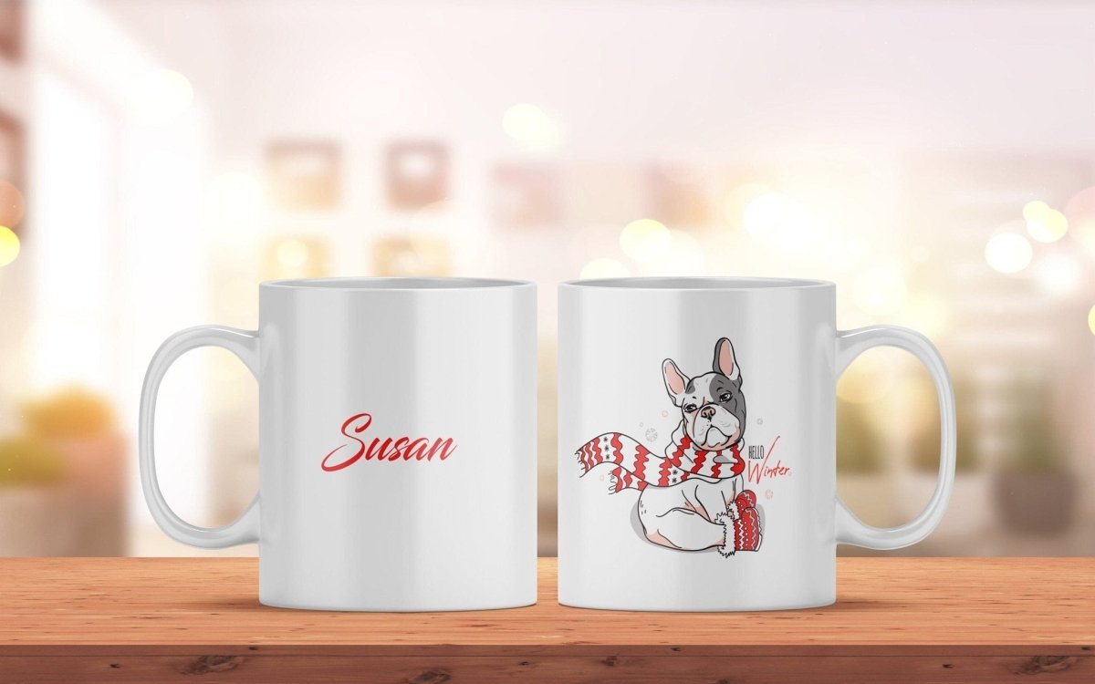 Personalisierte Tasse mit Bulldogge Motiv | Bedruckte Tasse aus Keramik - Prami's