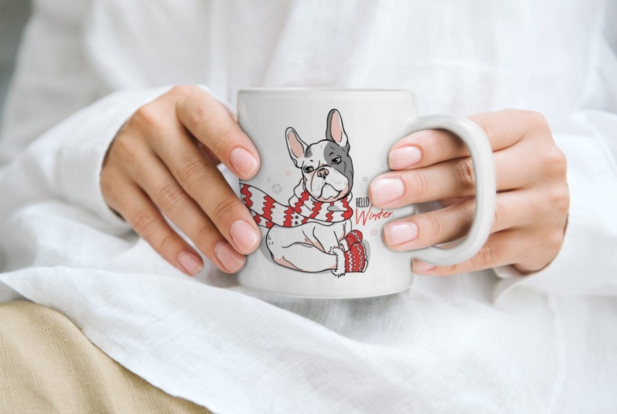 Personalisierte Tasse mit Bulldogge Motiv | Bedruckte Tasse aus Keramik - Prami's