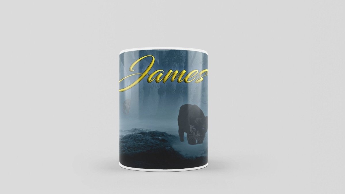 Personalisierte Tasse mit Namen und Panther Motiv | Bedruckte Tasse aus Keramik - Prami's