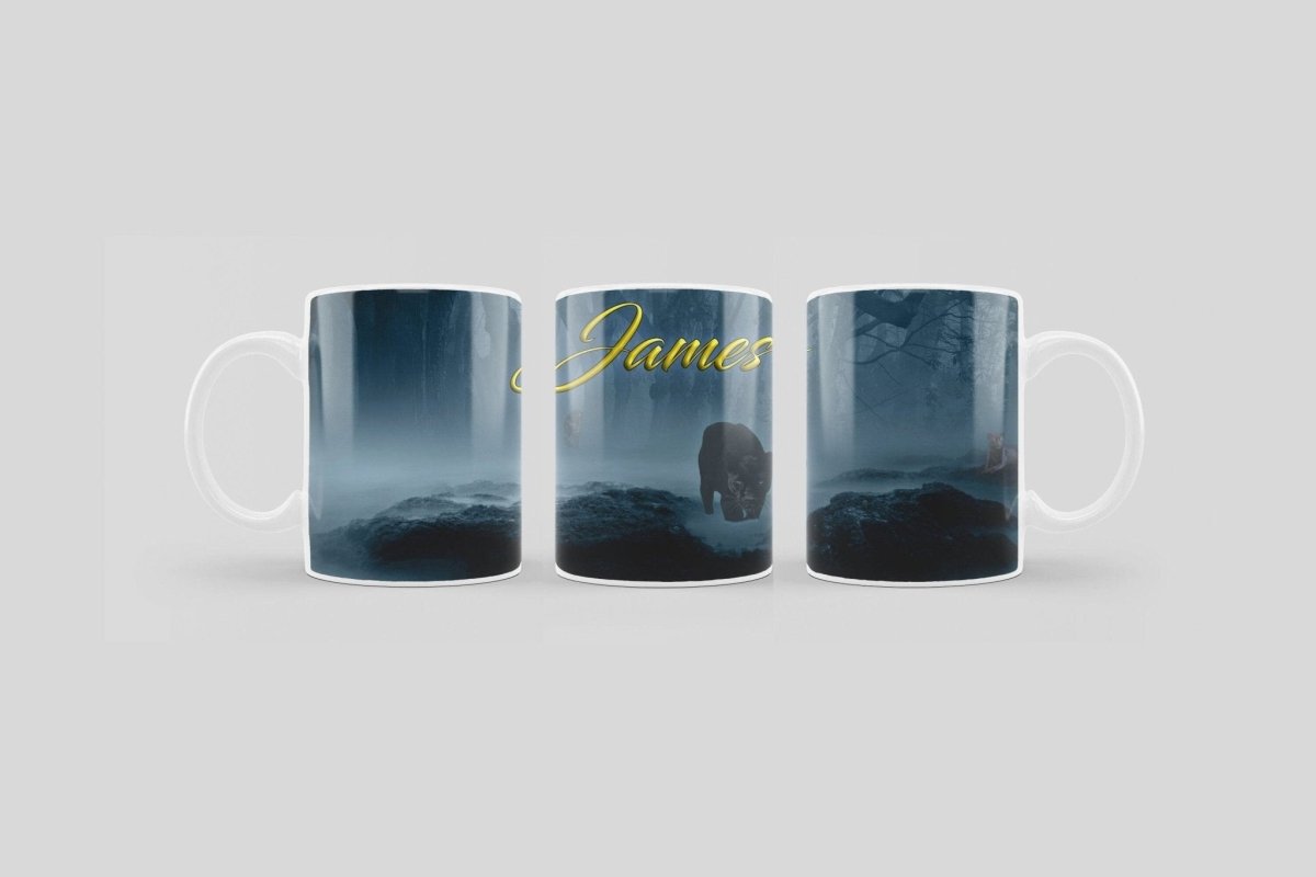 Personalisierte Tasse mit Namen und Panther Motiv | Bedruckte Tasse aus Keramik - Prami's