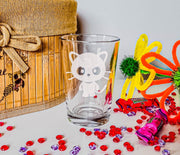 Personalisiertes Kinderglas mit Namen und Katze | Trinkglas mit Gravur - Prami's