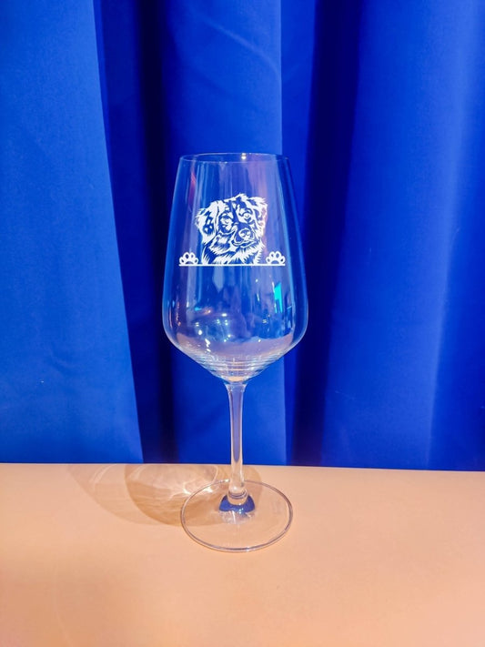 Personalisiertes Weinglas mit Name und Australian Shepherd Motiv | Longdrink Glas mit Gravur - Prami's