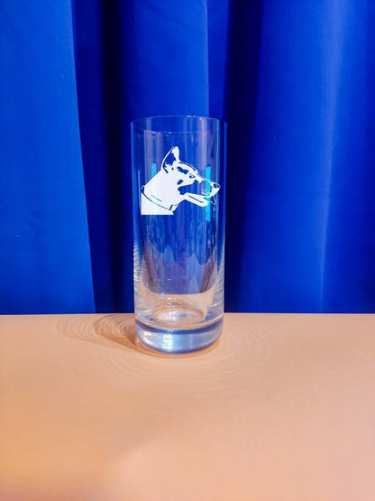 Personalisiertes Weinglas mit Name und Dobermann Motiv | Longdrink Glas mit Gravur - Prami's