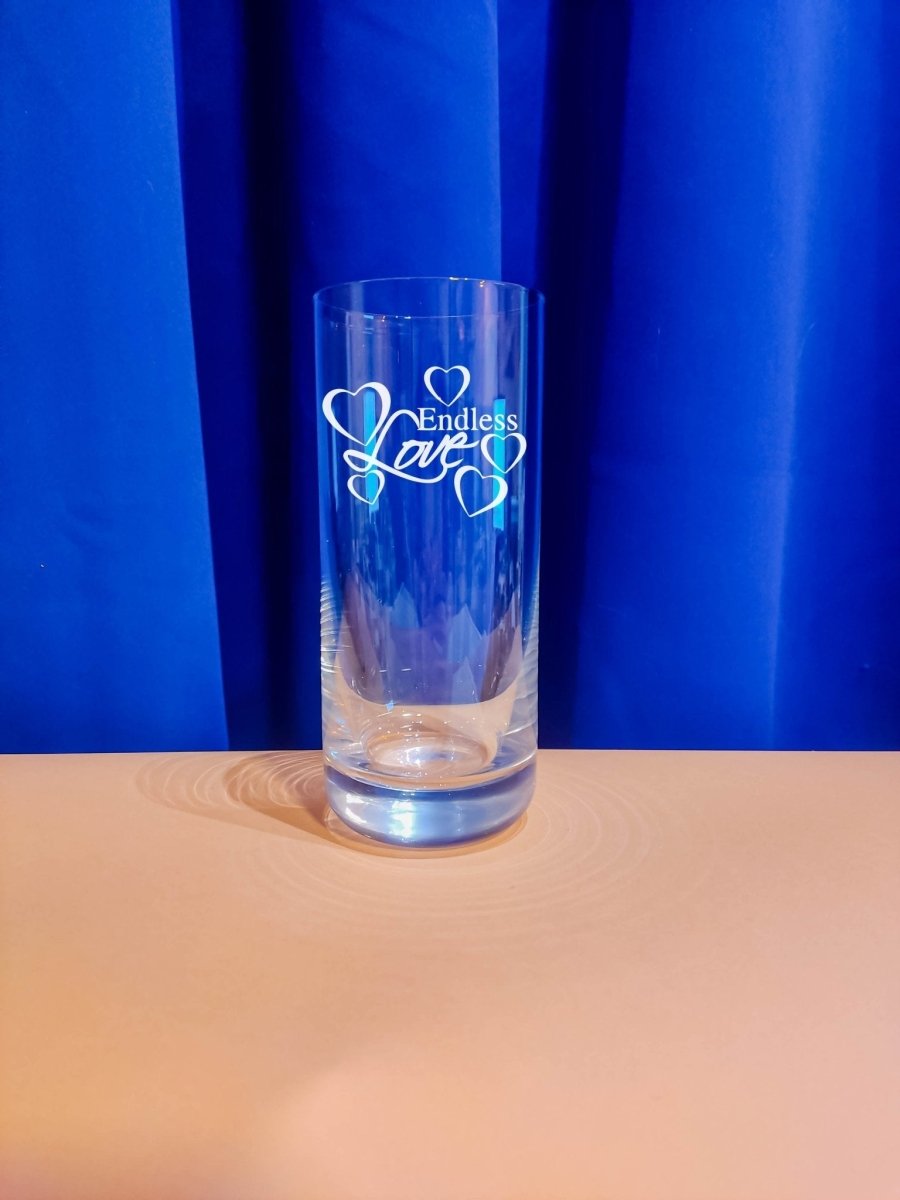 Personalisiertes Weinglas mit Name und Endless Love | Longdrink Glas mit Gravur - Prami's