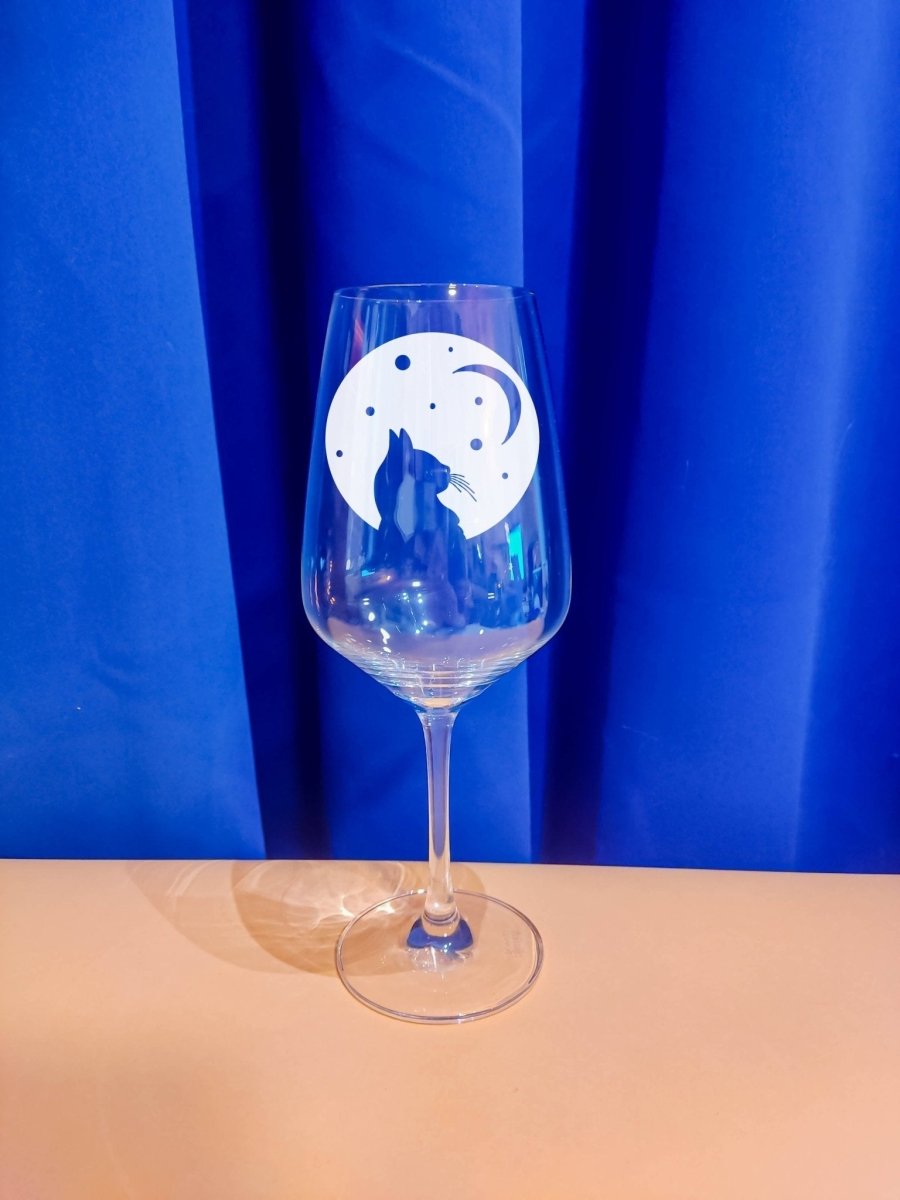 Personalisiertes Weinglas mit Name und Katze | Longdrink Glas mit Gravur - Prami's