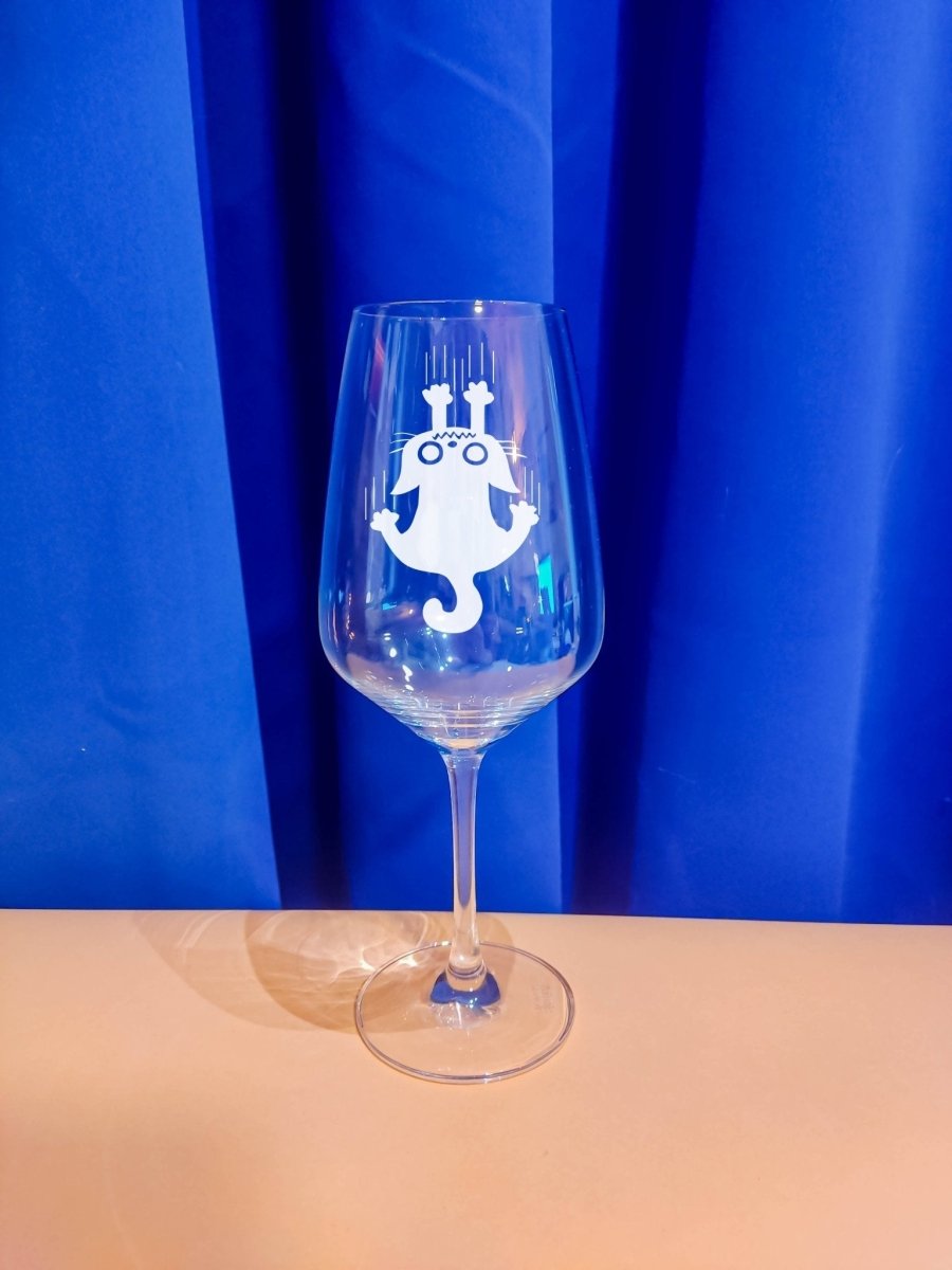 Personalisiertes Weinglas mit Name und Katze | Longdrink Glas mit Gravur - Prami's