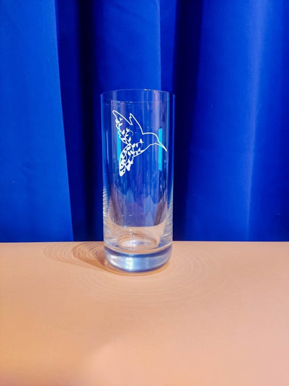 Personalisiertes Weinglas mit Name und Kolibri | Longdrink Glas mit Gravur - Prami's