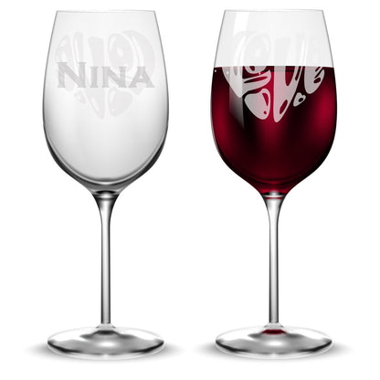 Personalisiertes Weinglas mit Name und Love Motiv | Longdrink Glas mit Gravur - Prami's