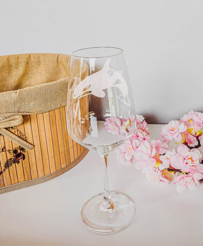 Personalisiertes Weinglas mit Name und Orka | Longdrink Glas mit Gravur - Prami's