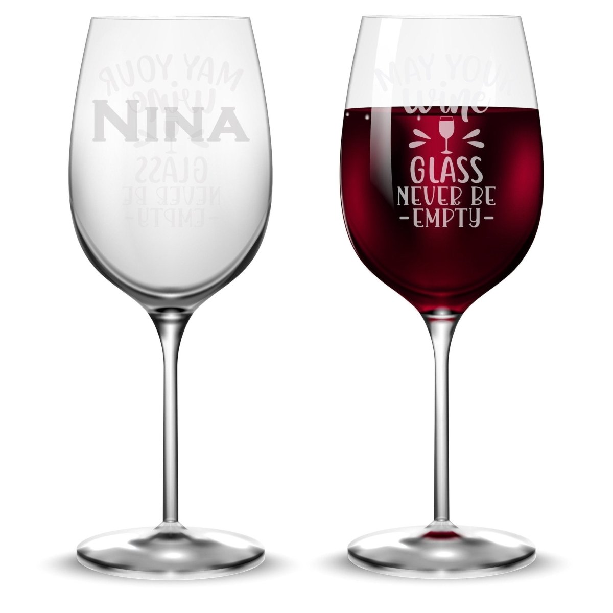 Personalisiertes Weinglas mit Name und Wein Spruch Gravur | Lustiges Weinglas mit Gravur - Prami's