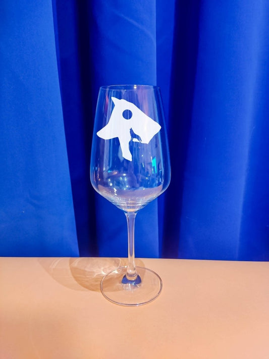 Personalisiertes Weinglas mit Name und Wolf Motiv | Longdrink Glas mit Gravur - Prami's