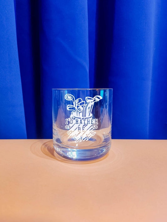 Personalisiertes Whiskyglas mit Name und Golf Motiv | Whisky Glas mit Gravur - Prami's