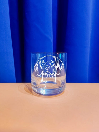 Personalisiertes Whiskyglas mit Name und Hund Motiv | Whisky Glas mit Gravur - Prami's