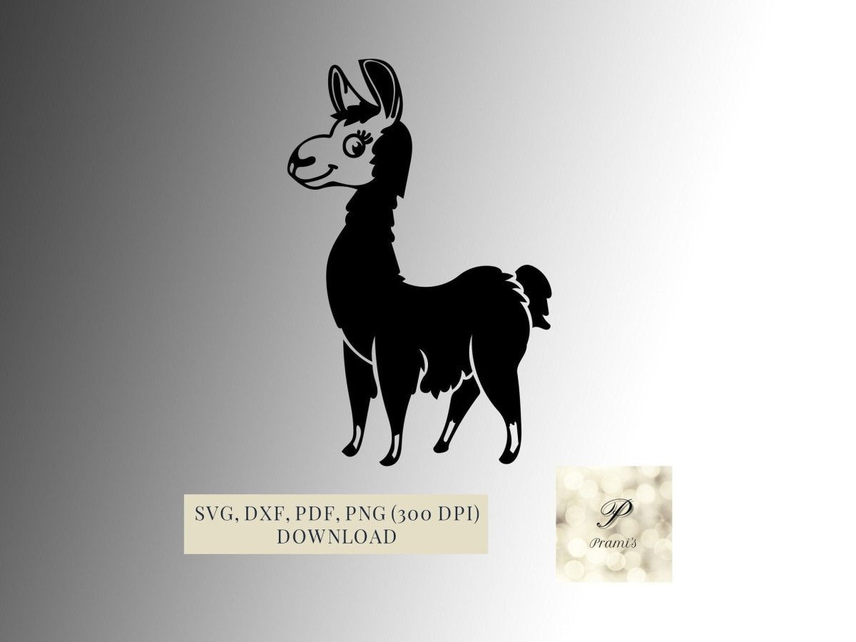 Plotterdatei Alpaka SVG Datei für Cricut, süßes Lama Design - Prami's