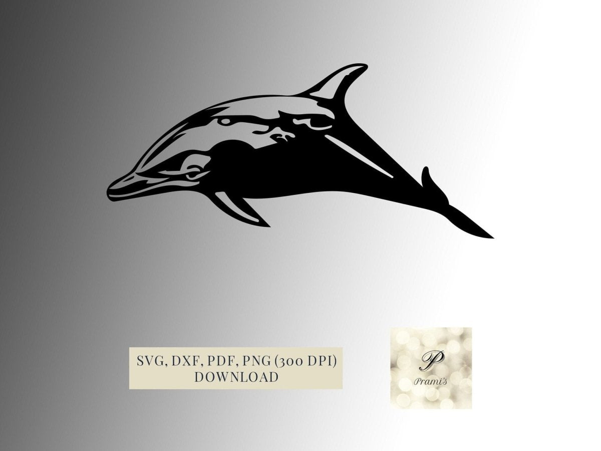 Plotterdatei Delfin SVG Datei für Cricut, Delfin Design Digital Download - Prami's