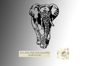 Plotterdatei Elefant SVG Datei für Plotter | Elefanten Design Digitaler Download für Cricut - Prami's