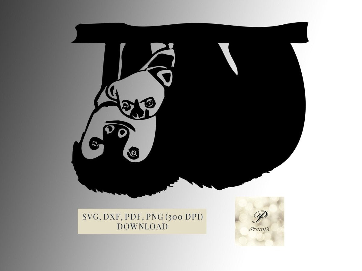 Plotterdatei Faultiere SVG Datei für Cricut, Faultier T-Shirt Design Digital Download süßes Faultier Motiv - Prami's