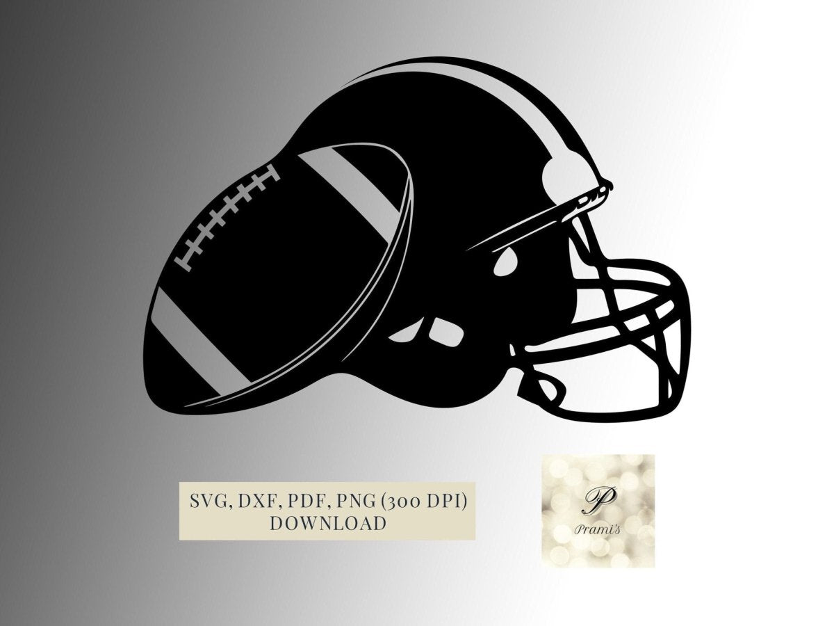 Plotterdatei Football und Football Helm | SVG Datei für Cricut | American Football Datei für Plotter - Prami's