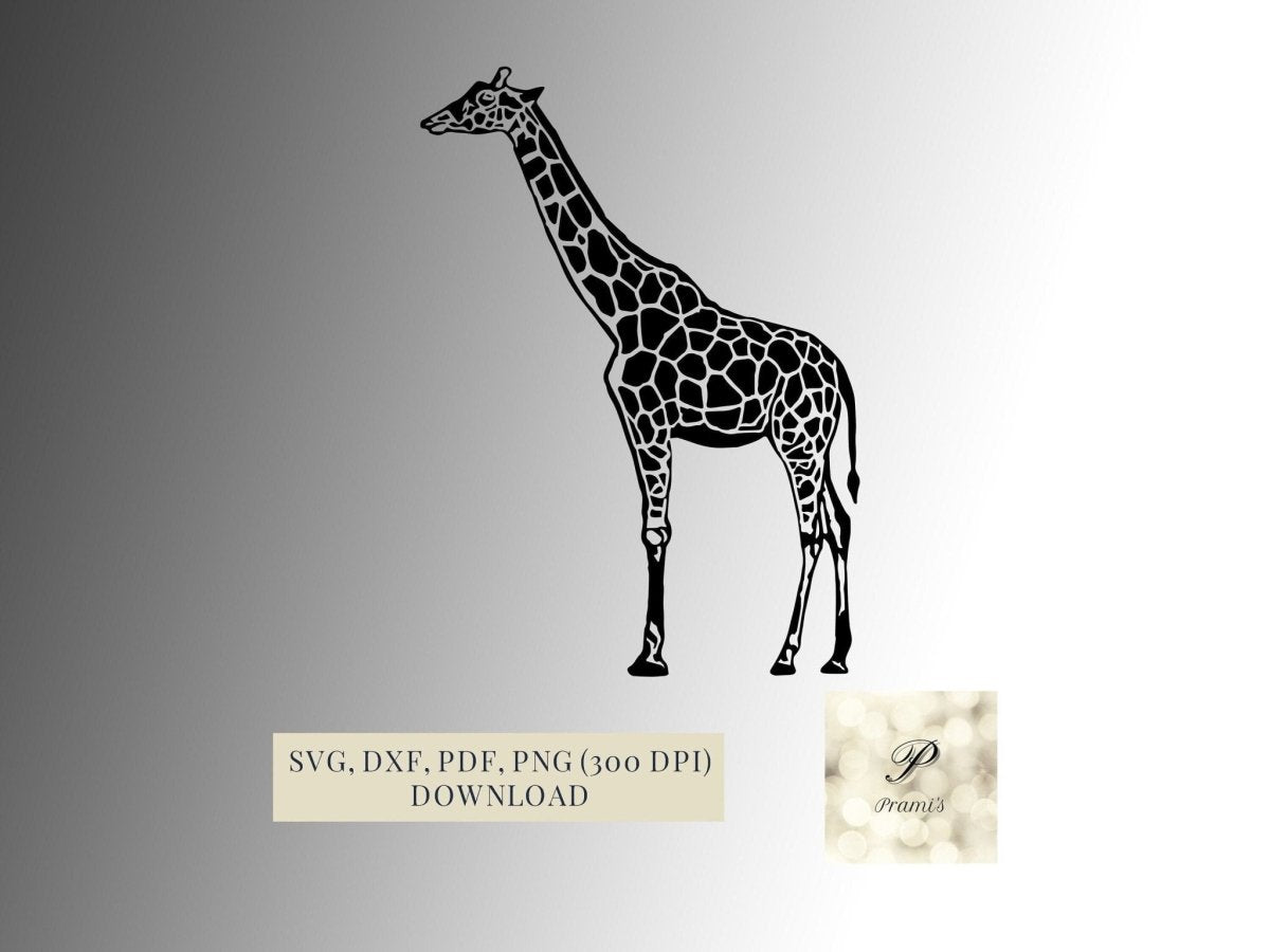Plotterdatei Giraffe SVG Datei für Cricut, Giraffe Design Digital Download - Prami's