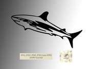 Plotterdatei Hai SVG Datei für Cricut, Hai Meerestiere Design Digital Download für Bastel- und Plotterprojekte - Prami's