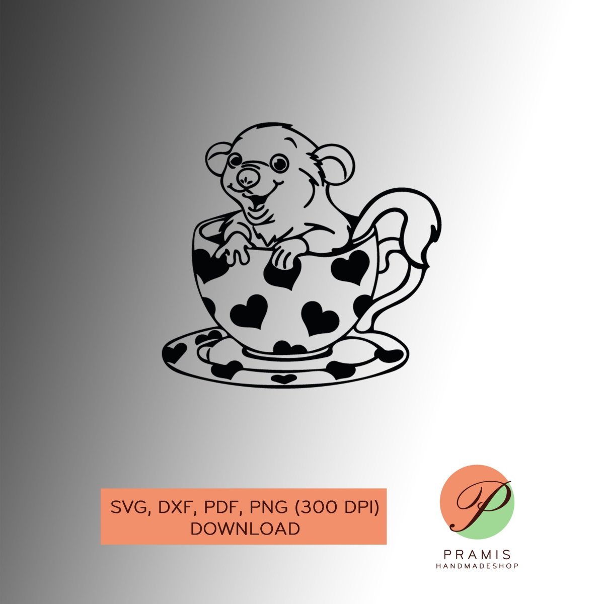 Plotterdatei Maus in Tasse SVG Datei | Digitaler Download - Prami's