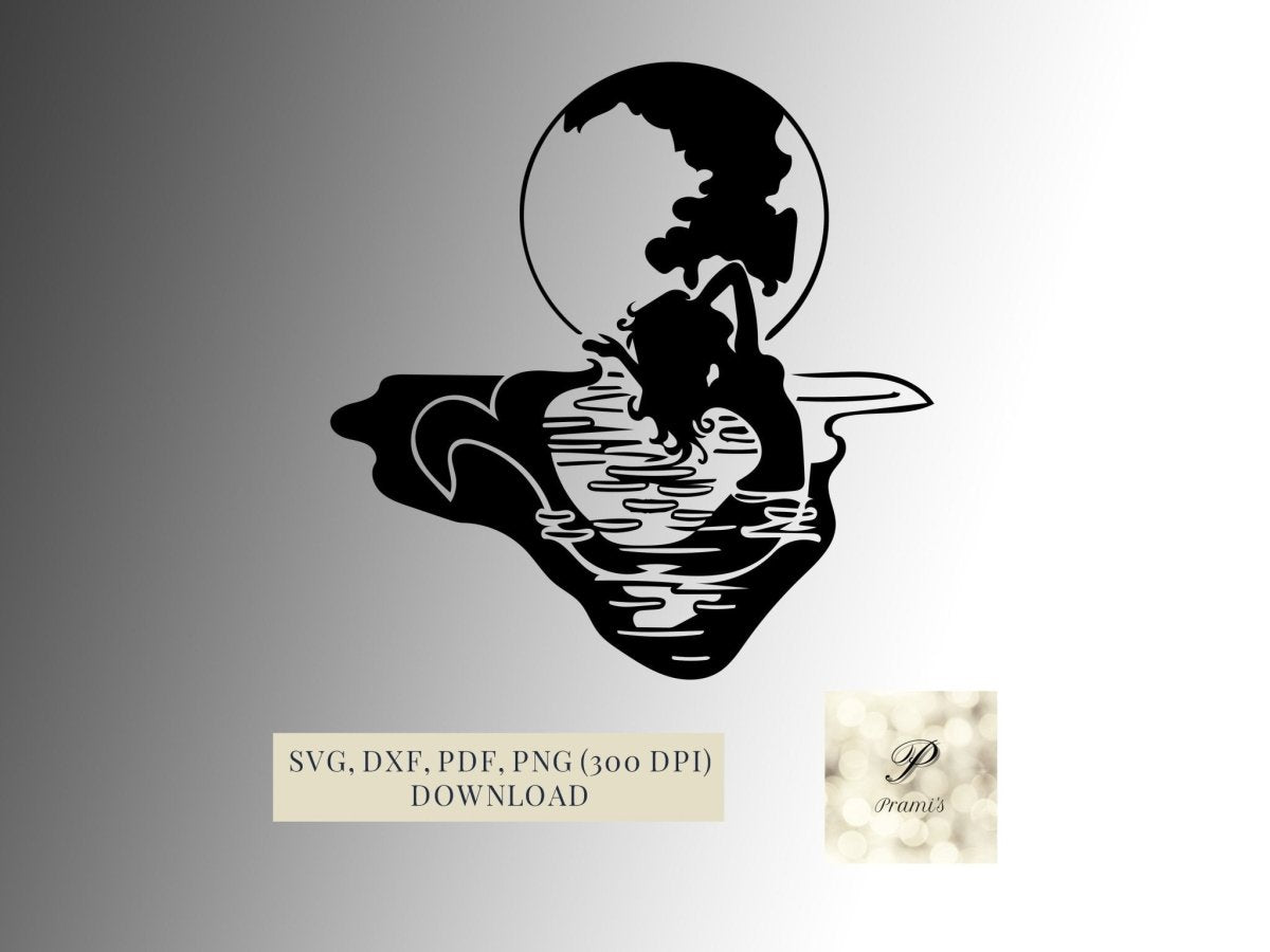 Plotterdatei Meerjungfrau SVG Datei für Cricut | Digitaler Download - Prami's